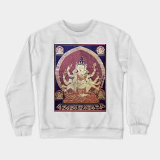 Guhyasamaja YabYum Tibetan Buddhist Deity Religious Art Crewneck Sweatshirt